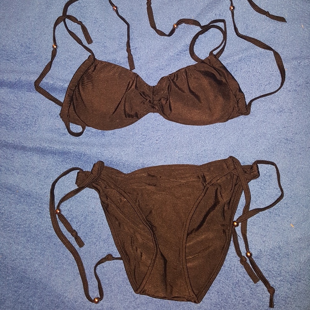 Bandeau Tie Top Tie Bottom Bikini Lot 5049